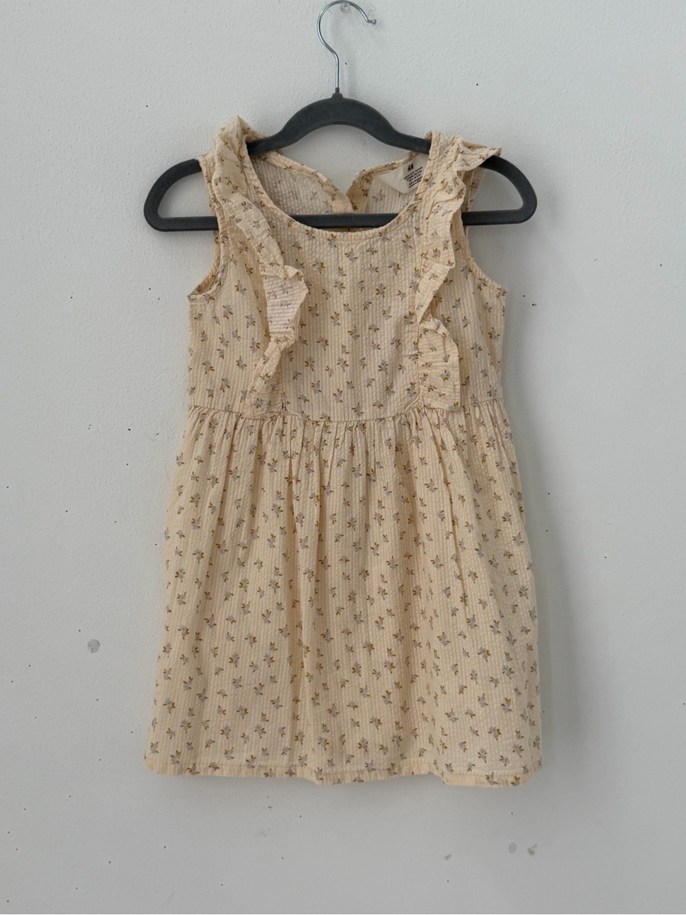 H&M Cream Floral Ruffle Sundress